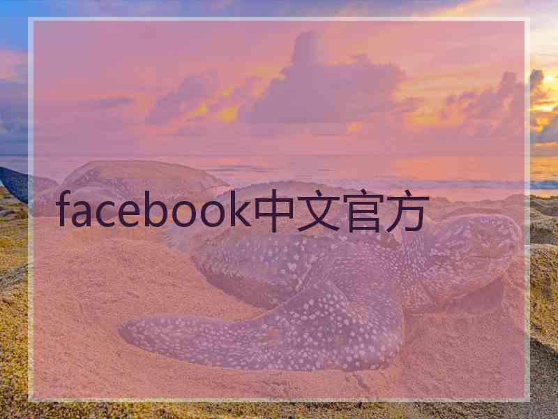 facebook中文官方